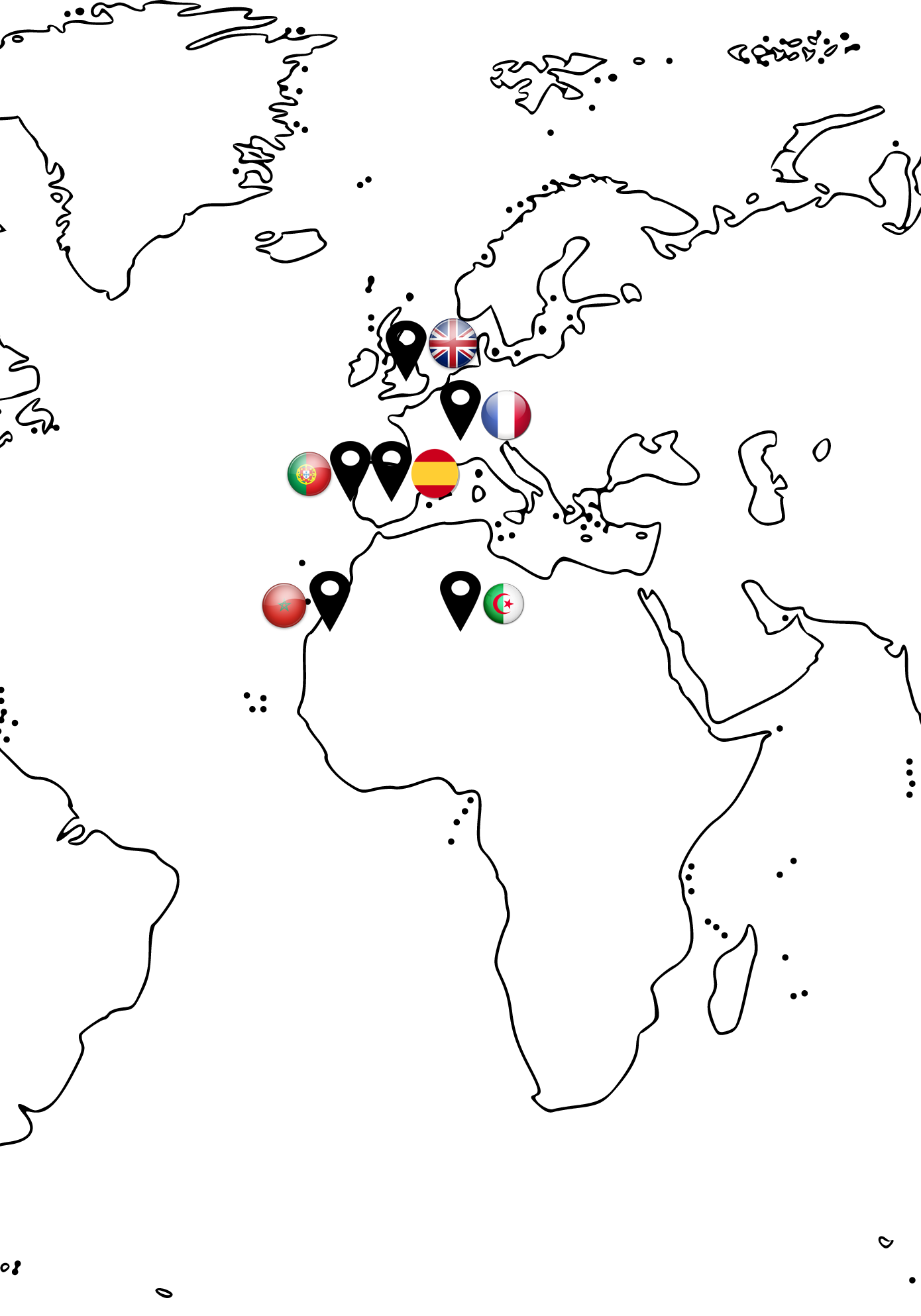 Mapa de actuación Europa — Glasscor Project